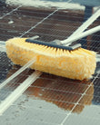 Telescopic Solar Cleaning Brush Aluminum Pole PVC Plastic Fiber Cleaning Head 10 feet