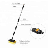 Telescopic Solar Cleaning Brush Aluminum Pole PVC Plastic Fiber Cleaning Head 10 feet