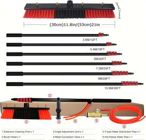 Multifunctional Water Fed Solar Panel Cleaning Brush