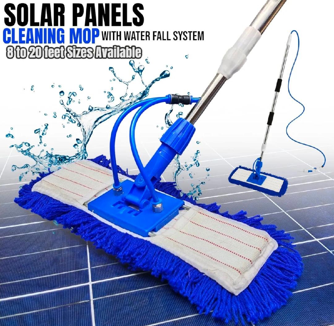 Premium Extendable Water Flow Solar Mop Cleaning Tool - Stainless Steel Rod (Available in Multiple Sizes) Hand Tools Cleaning Tools