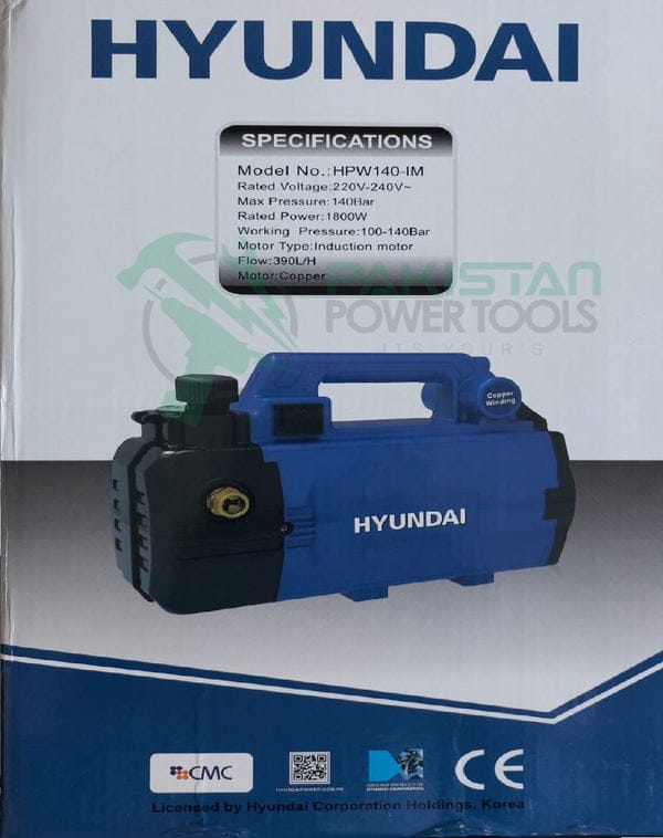 Hyundai HPW140-IM High Pressure Washer – Induction Motor – Auto Sanction From Bucket Variable Water Speed Controller