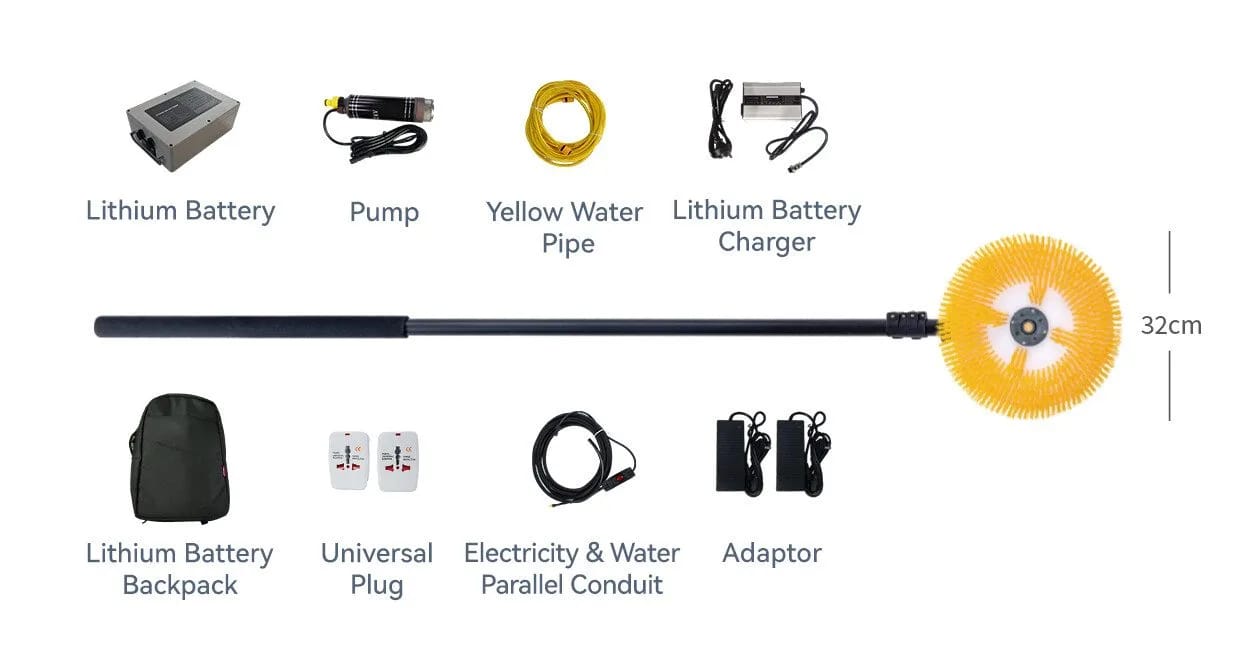 Solar Panel Cleaning Brush (Single Brush)